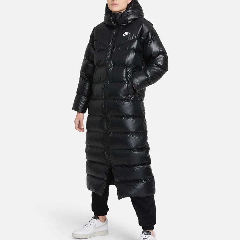 Nike Black Long Puffer Coat